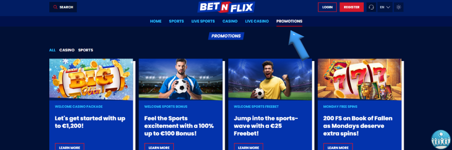 BetNFlix casino bonus