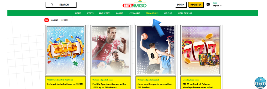 Bets Amigo casino bonus