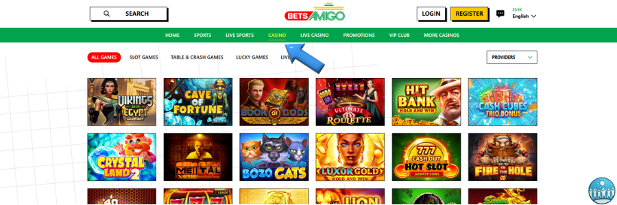 Bets Amigo casino spellen
