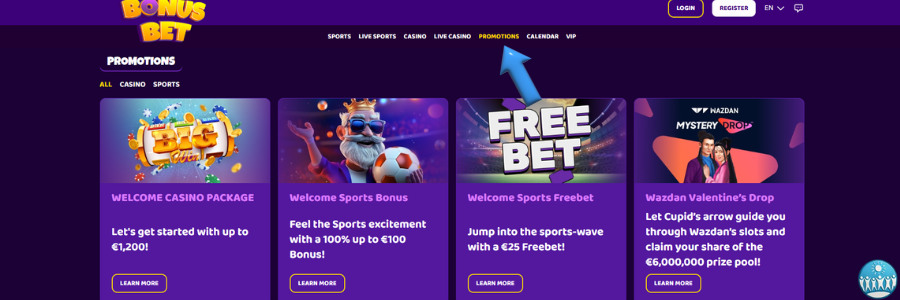 BonusBet casino bonus