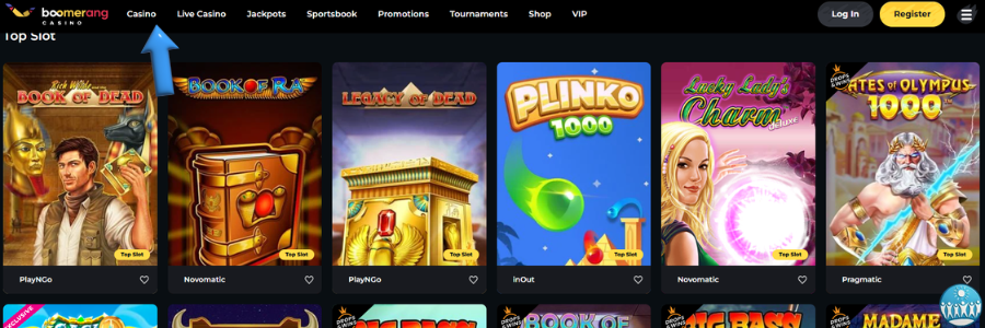 Boomerang Casino spellen