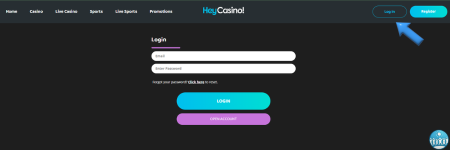 Hey Casino login