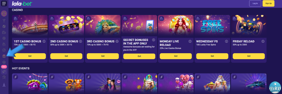LalaBet Casino bonus