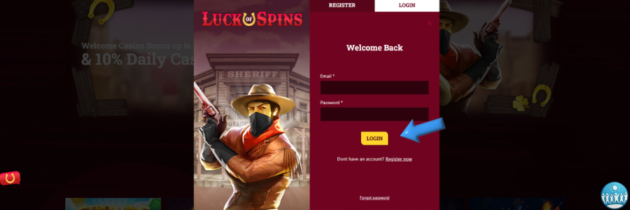 Luck of Spins Casino login