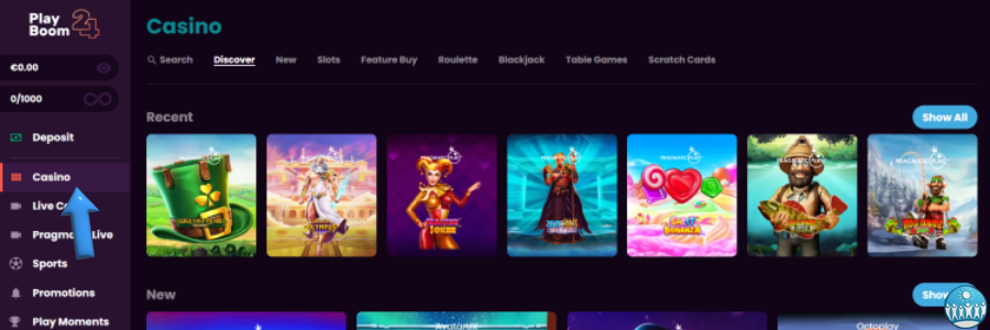 PlayBoom24 Casino spellen