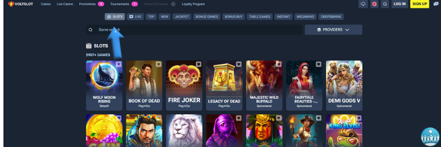 Voltslot Casino spellen