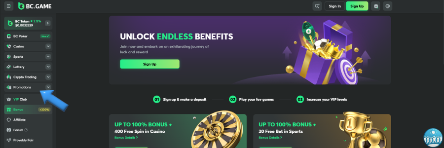 BC.Game casino bonus