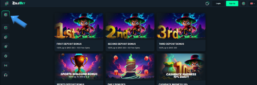 ZoloBet casino bonus