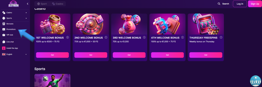 Slotrush casino bonus