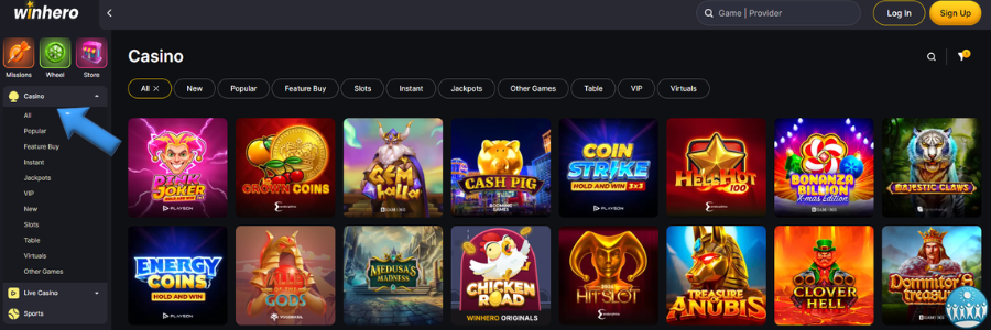 Winhero casino slot